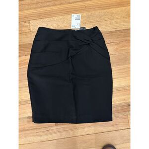 Women's H&M Black Pencil Mini Skirt with Waist Detail Size 2